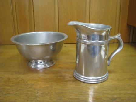 Pitcher and Bowl these instruments are used during the