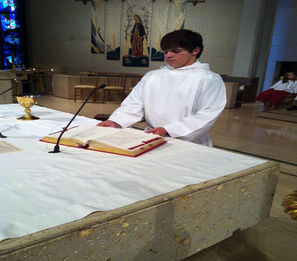MISSAL BEARER DURING COMMUNION, MAKE SURE YOU REMOVE THE MISSAL FROM THE ALTAR AND BRING IT TO YOUR SEAT.