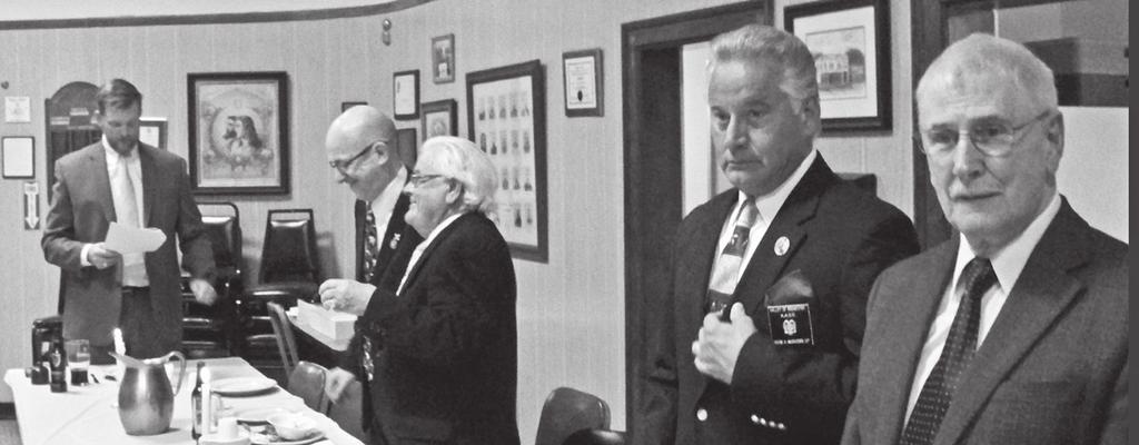 I retrospect, the Lodge coferred the 3rd Degree o several Brothers at our last meetig i April.