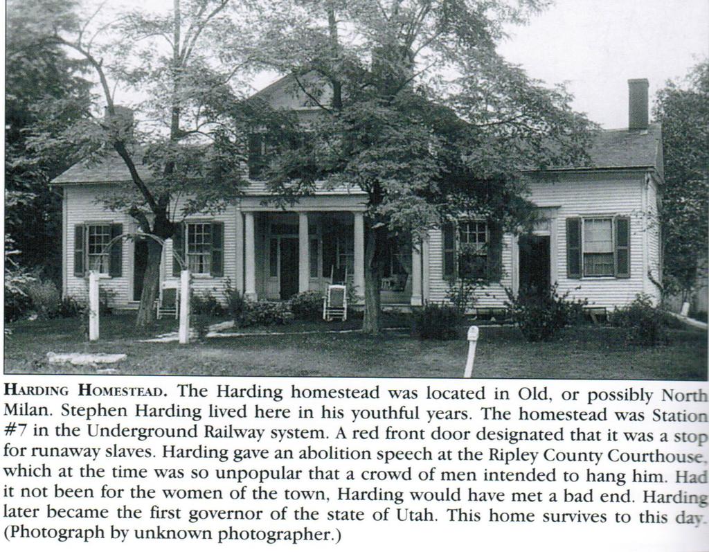 THE HARDING HOME Taken from Ripley County In Vintage Postcards By Alan F.