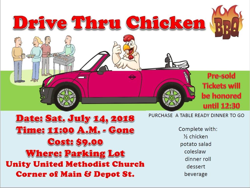 Thank You, Thank You, THANK YOU! Our heartfelt thanks for all who had a hand (or two) in making last month s Drive Thru Chicken BBQ such a huge success!