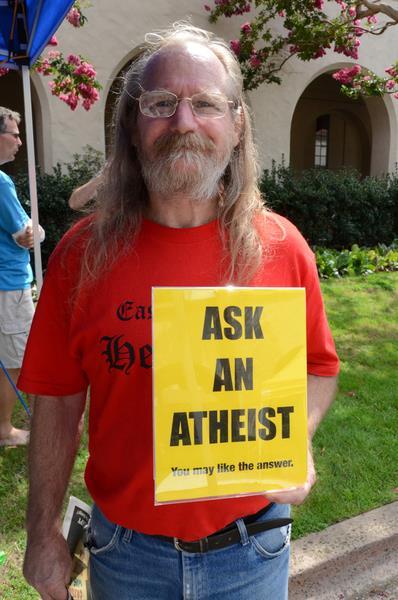 June 2018 Ask an Atheist booth Balboa