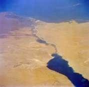 The Suez Canal connects the Mediterranean Sea to the Red Sea C.