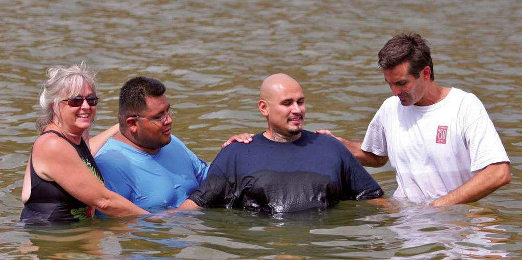 The miracle of a life transformed Marcos gets baptized at Lake Day in 2006 pull of the streets. The first generation of Neighborhood Ministries kids had grown up and was now giving back.
