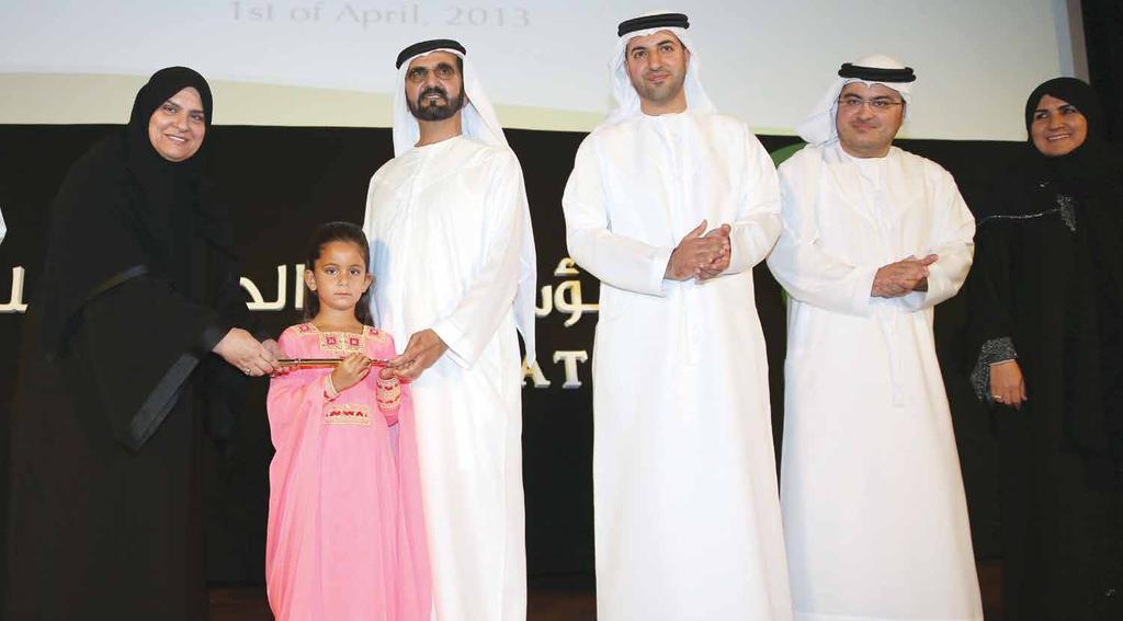 H.H Sheikh Mohammed bin Rashid Al Maktoum, UAE Vice President, Prime Minister and Ruler of Dubai, accompanied by his daughter H.