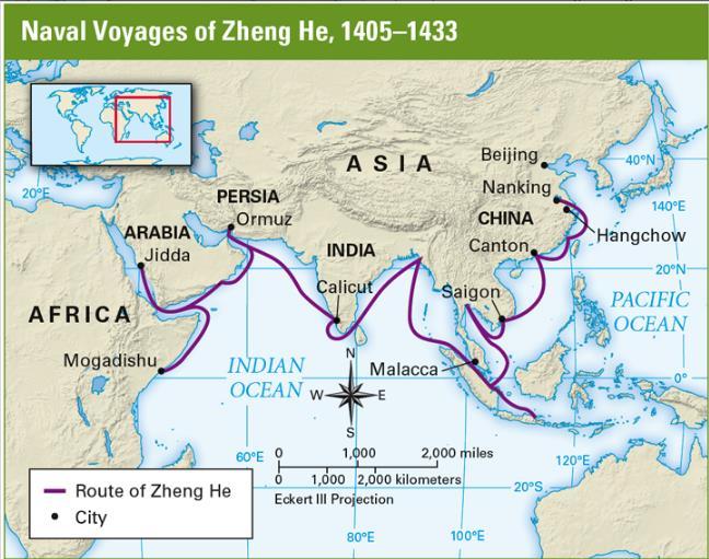 Section 18.4: Foreign Contacts Under the Ming Dynasty 1. What belief led China to acquire tributaries during the Ming dynasty?
