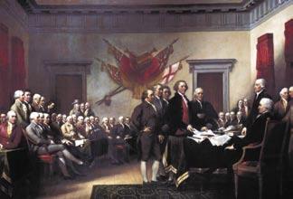 A Few Famous July Fourth Orations Courtesy Architect of the Capitol The Signing of the Declaration of Independence and fortune and sacred honor, and whose firm reliance on the protection of Divine