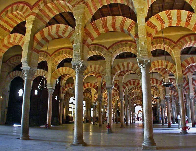 Mosques come in many varieties, two of the most common are Hypostyle hall: Great Mosque at Córdoba (eight-tenth centuries) Interior