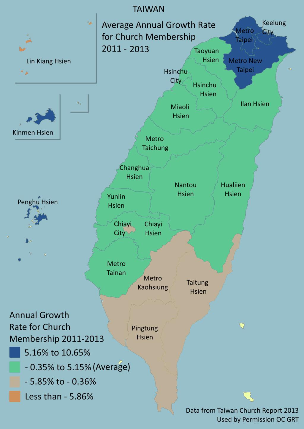 Map 2: Average Annual Growth Rate