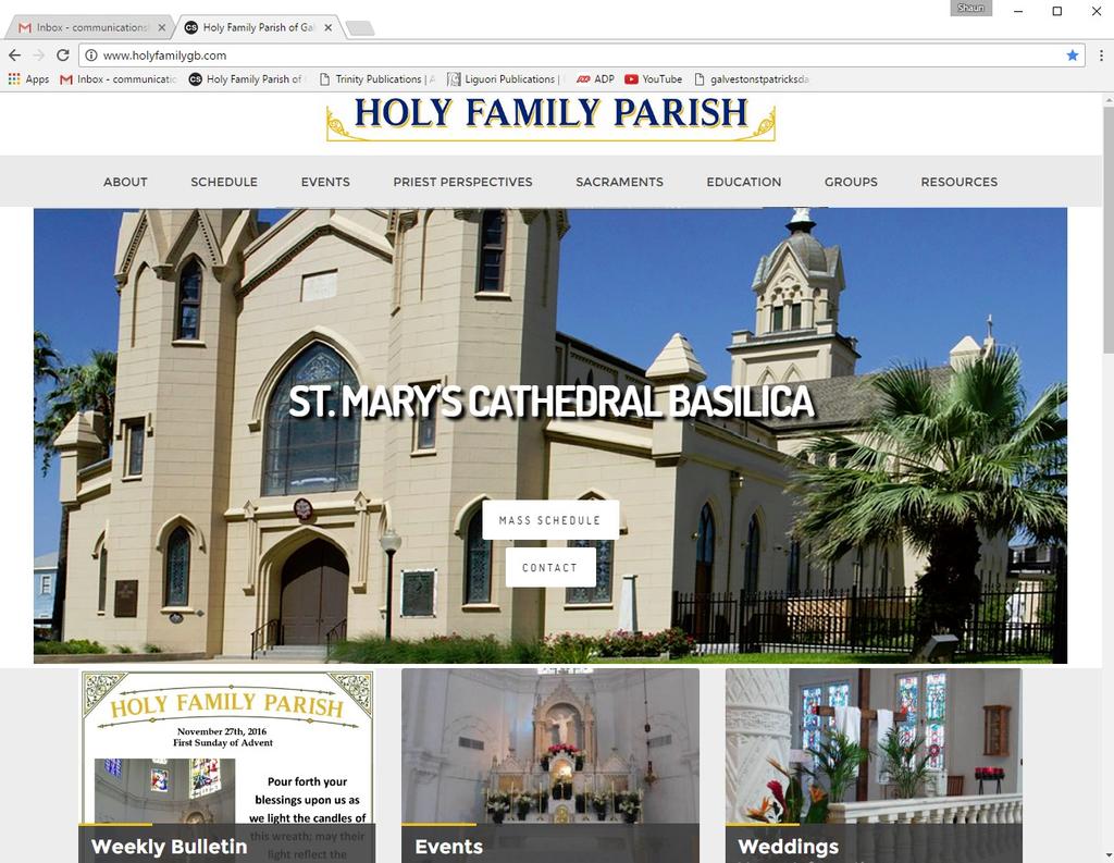 New Parish Website! www.holyfamilygb.