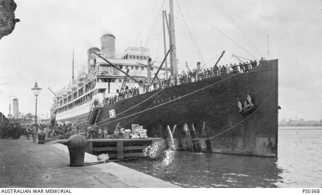 HMAT Orvieto at the quay in Alexandria, 1914 (AWM PS0368) Ships from across Australia, and others from New Zealand, gathered in King George Sound at Albany and then sailed in convoy on 1 November,