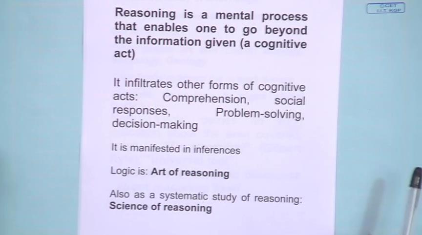 Human reasoning is a very basic kind of cognitive activity.