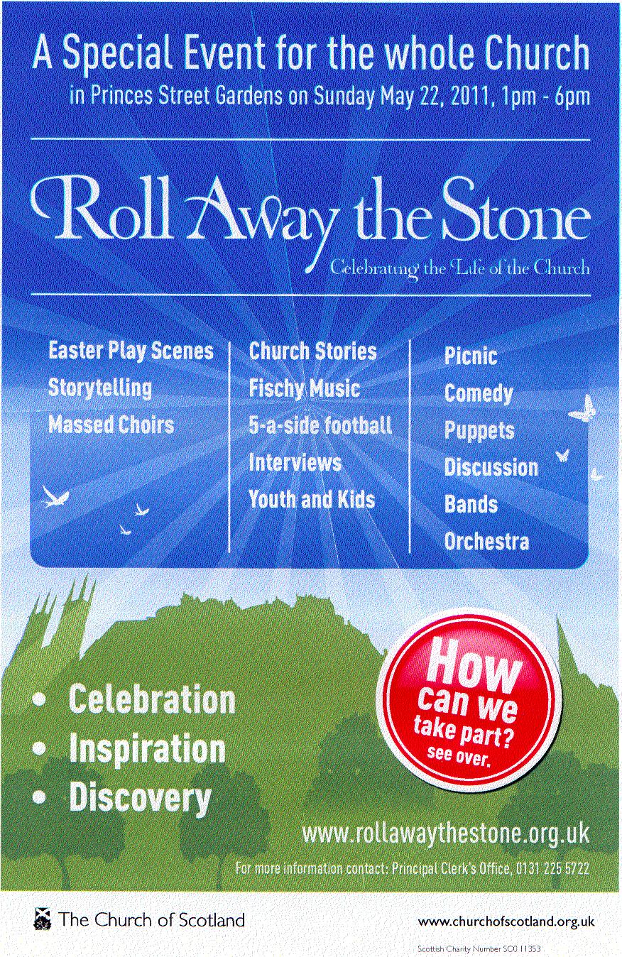 Date for your Diary Roll Away the Stone is an event that the Church of