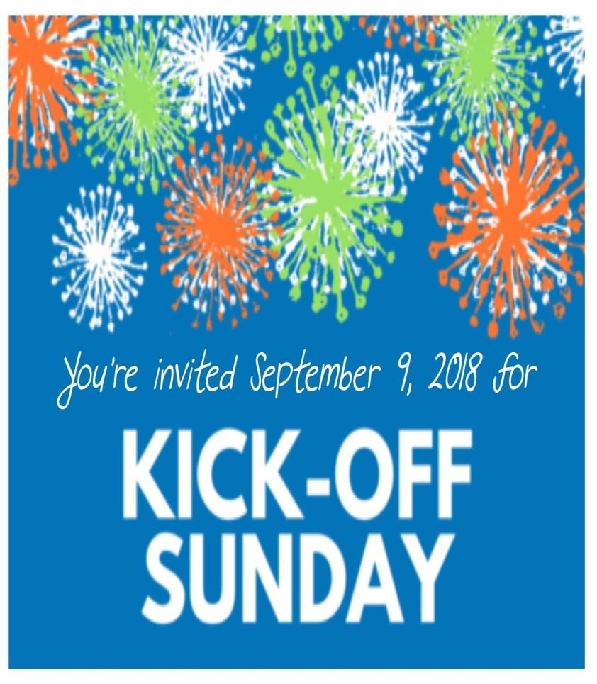 THIS WEEK AT FIRST CHRISTIAN CHURCH For the week of August 29, 2018 Make plans to attend the annual Fall Kick-Off on September 9, 2018, when we kick off our programs and opportunities for the coming