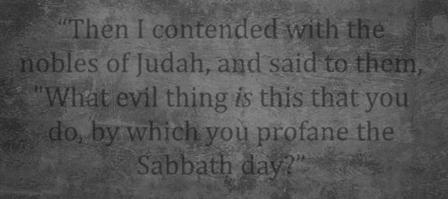 - Daniel 9:19 NKJV Then I contended with the nobles of Judah, and said to them, "What evil thing is