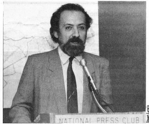 Prof. Bassam E Hashem, speakng at the Natonal Press Club n Washngton, Oct. 19, 1990.
