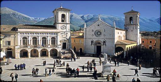 Tuesday, December 22 Afternoon: Norcia. In Norcia, the Palazzo Seneca will be our home for the next two nights and is located only 50 yards from the main piazza where the Benedictines celebrate Mass.