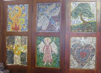 Annex 2 Screen mosaics (notes by Jane Sherwood) The idea of the mosaic panels was conceived by Hannah Sparrowhawk, a younger member of St Luke's, designed by Jane Sherwood, and completed by