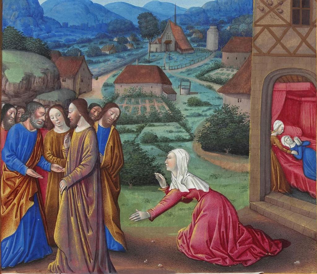 BRIDGING FAITH & LEARNING SERVICE OF WORSHIP Sixteenth Sunday after Pentecost Sunday, September 9, 2018, 11:00 a.m. Detail, The Canaanite Woman Asks for Healing for Her Daughter, Herman de Limbourg, ca.