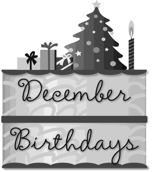 8 9 UMW Christmas Yard Sale December Birthdays (by date) 1 - Cheryl Smith 5 -