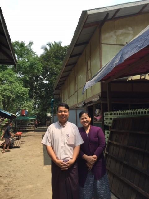 Rev. Aung Lin, General Secretary, Sittwe Council of Churches and his wife Rev.