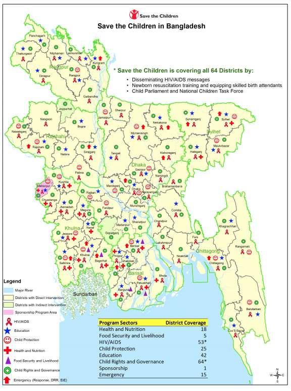 Save the Children in Bangladesh Save the Children has been working in Bangladesh since 1970.