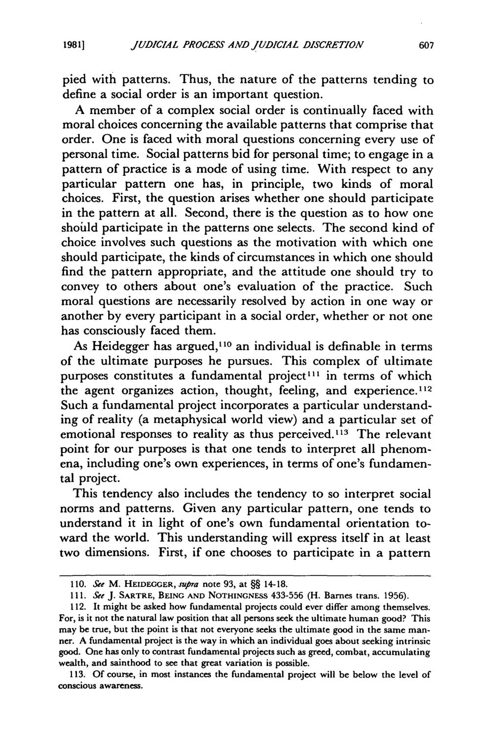1981] Pannier: The Nature of the Judicial Process and Judicial Discretion JUDICIAL PROCESS AND JUDICIAL DISCRETION pied with patterns.