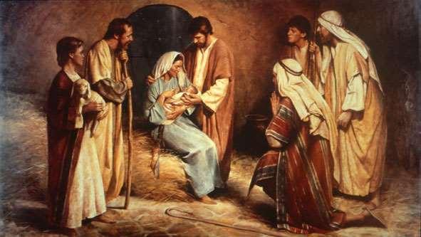 Luke 2:16-18: (NIV) So they hurried off and found Mary and Joseph, and the baby, who was lying in the manger.