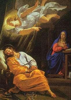 Matt 2:13-14 (NKJV) an angel of the Lord appeared to Joseph in a dream, saying, "Arise, take the young Child and His mother, flee to Egypt, and stay there
