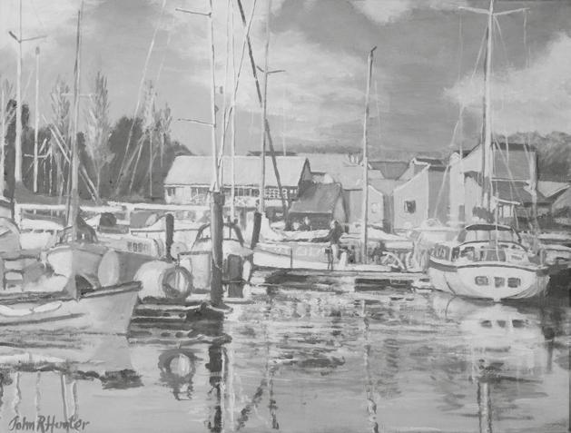 Bembridge Art Society 2018 The picture above shows a very local scene which members have been attracted to many times over the years and typifies why people come to the Bembridge area to visit, live
