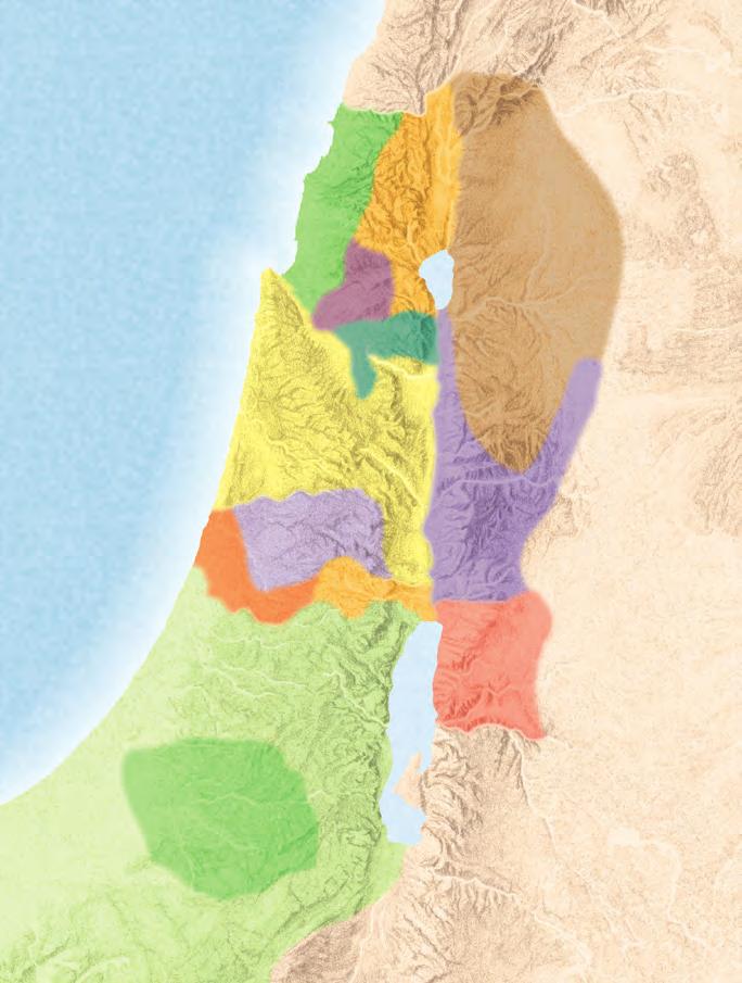 ASHER NAPHTALI Sea of Galilee ZEBULUN ISSACHAR WEST MANASSEH Lake Huleh