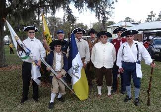 Linville with the Bennington Battle Flag; Ed Riley with the Washington Life Guard Flag;