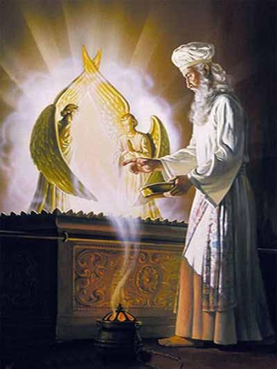 Sacrifices of the Law 6 the priests are convnually entering the outer tabernacle performing the divine worship, 7 but into the second, only the high priest enters once a year, not without taking
