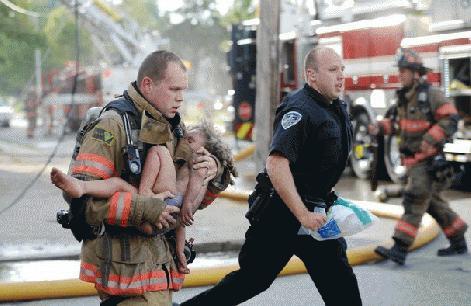 Here are true heroes: fireman,