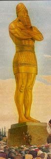 King Nebuchadnezzar made an image of gold, ninety feet high and nine feet