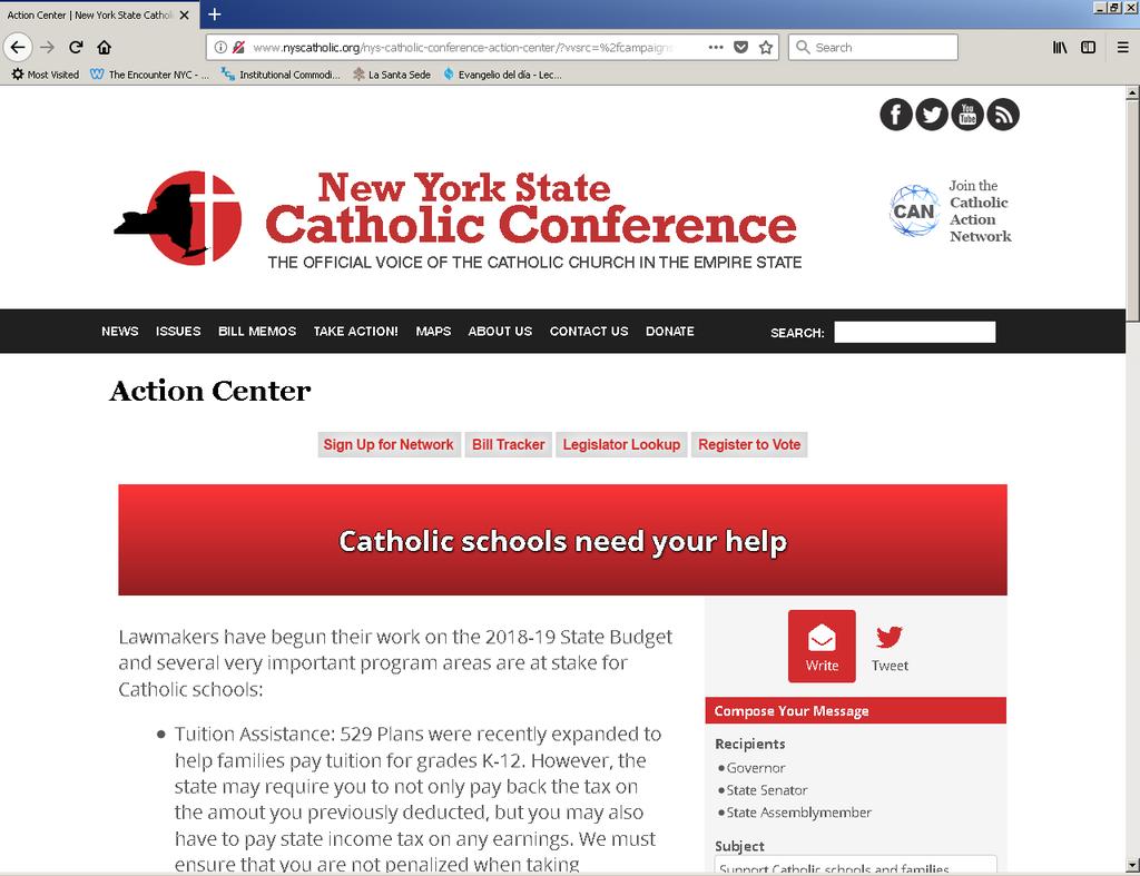 Support Catholic Schools. visit www.nyscatholic.