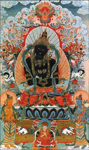 Mahamudra Lineage Prayer (The Short Prayer To Vajradhara, invoking the blessings of the Kagyu Lineage) Great Vajradhara, Tilopa, Naropa, Marpa, Mila, Lord of Dharma Gampopa, Knower of the Three