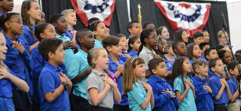 Parents, grandparents, veterans, staff, and students were able to enjoy the choir presenting The Star-Spangled Banner
