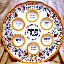 6 The Seder Plate with Food Examples of decorative Seder Plates with specific places for each item The six items mentioned are then placed together on a plate as illustrated in the large picture