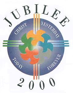 The Jubilee Logo was designed to celebrate 2000 years of Christianity. It hung in churches all over the world during the year 2000.