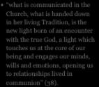 11 what is communicated in the Church, what is handed down
