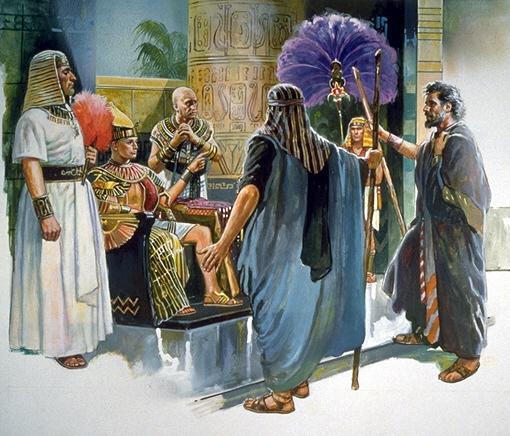 Moses stood before Pharaoh.