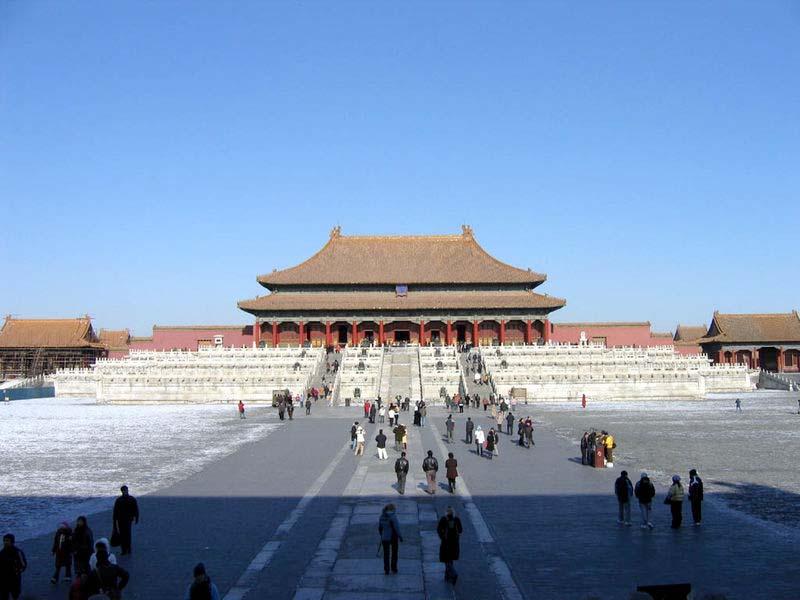 The Forbidden City is located in the middle of Beijing, China. It is now known as the Palace Museum. Its extensive grounds cover 720,000 square meters (approximately 178 acres).