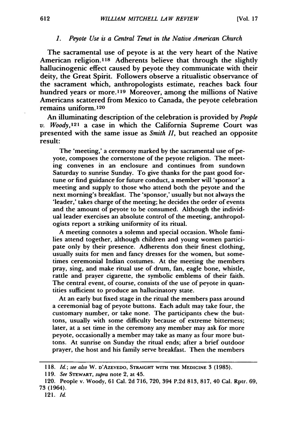 William Mitchell WILLIAM Law MITCHELL Review, Vol. 17, LAW Iss. 2 [1991], REVIEW Art. 16 [Vol. 17 1.
