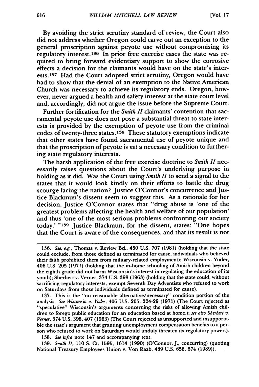 William Mitchell WILLIAM Law Review, MITCHELL Vol. 17, LAW Iss. 2 [1991], REVIEW Art. 16 [Vol.