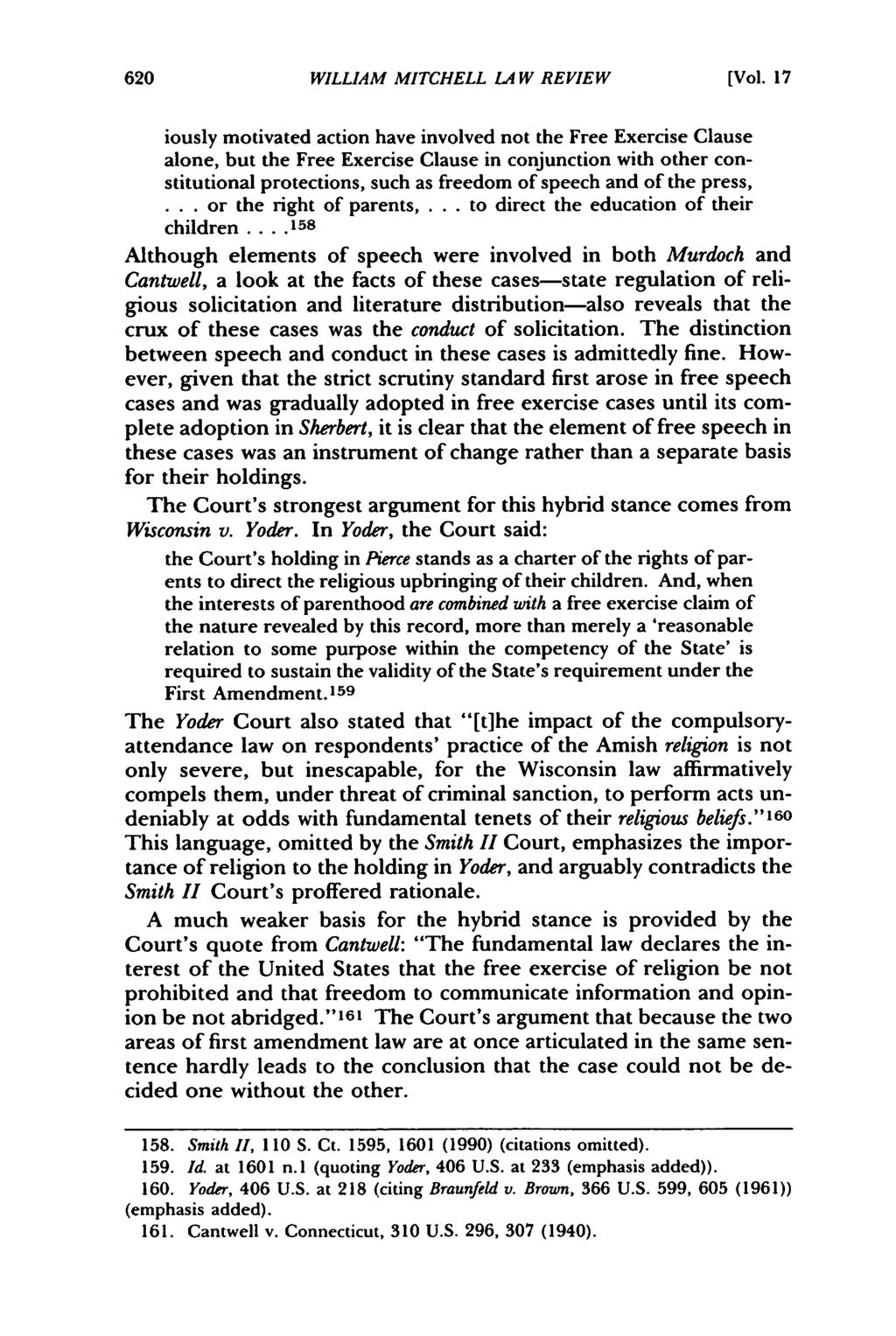William Mitchell Law Review, Vol. 17, Iss. 2 [1991], Art. 16 WILLIAM MITCHELL LA W REVIEW [Vol.