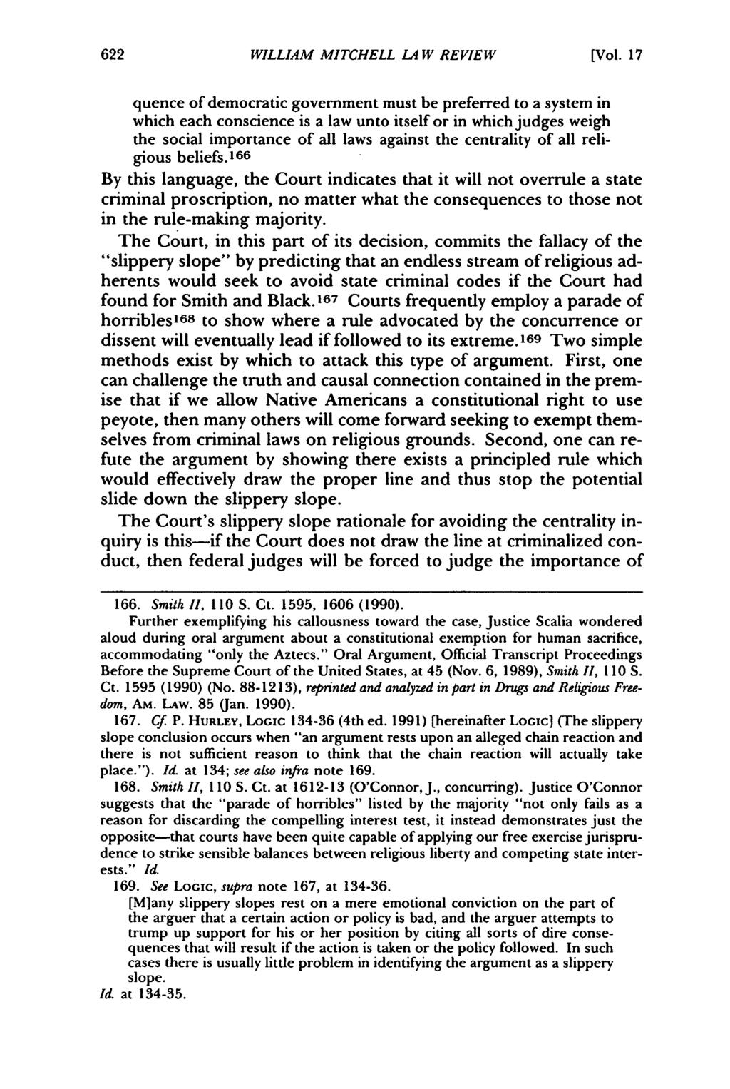 William Mitchell Law Review, Vol. 17, Iss. 2 [1991], Art. 16 WILLIAM MITCHELL LA W REVIEW [Vol.