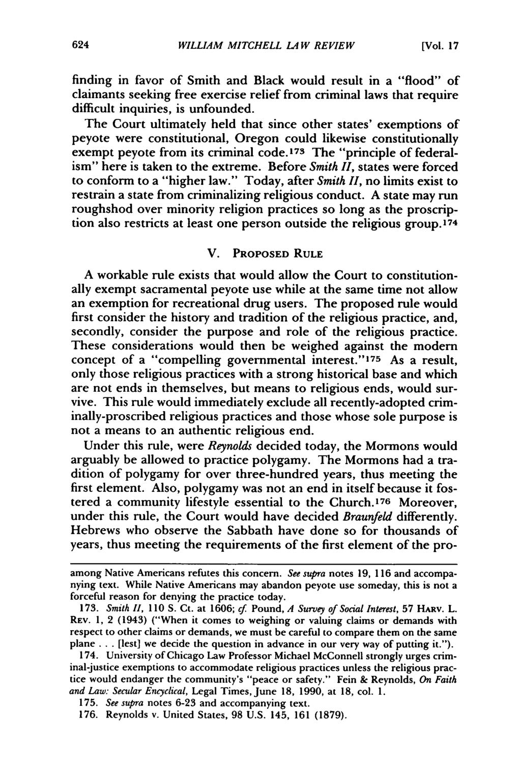 William Mitchell Law Review, Vol. 17, Iss. 2 [1991], Art. 16 WILLIAM MITCHELL LAW REVIEW [Vol.