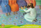 But some people wanted to get rid of Him. On the Thursday, Jesus washed the feet of His friends.