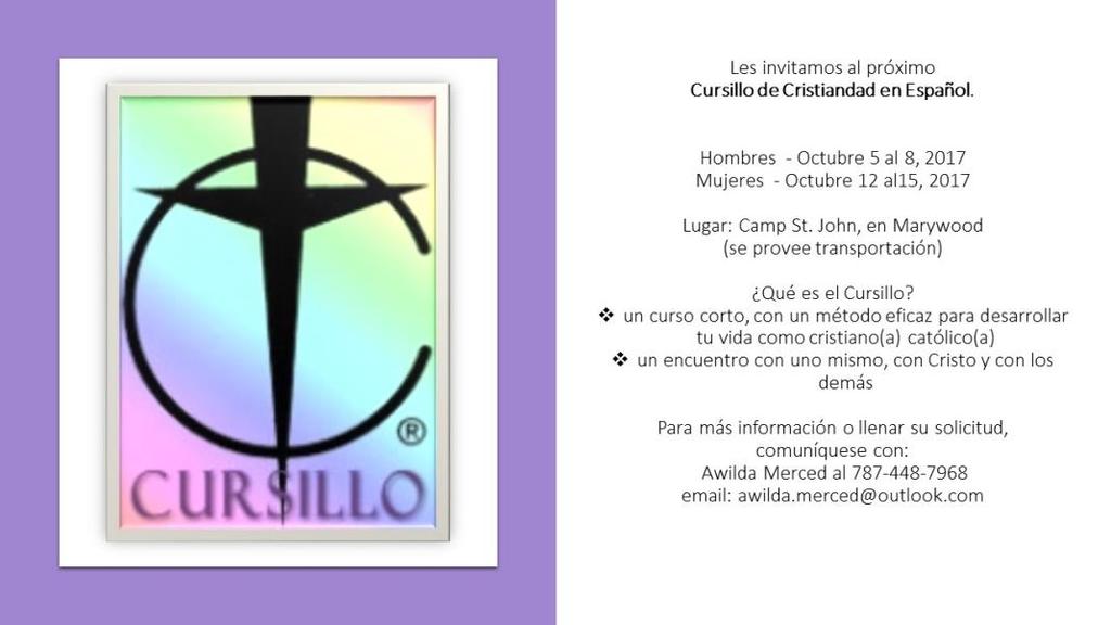 ministerio hispano Twenty-Fifth Sunday in Ordinary Time FREE ENGLISH CLASSES/ CLASES GRATIS DE INGLES September 5 November 14 Tuesday evenings, 6 p.m. -7:30 p.m. Millhopper Library Branch 3145 NW 43rd Street, Gainesville For more information and to register contact: info@latinawomensleague.